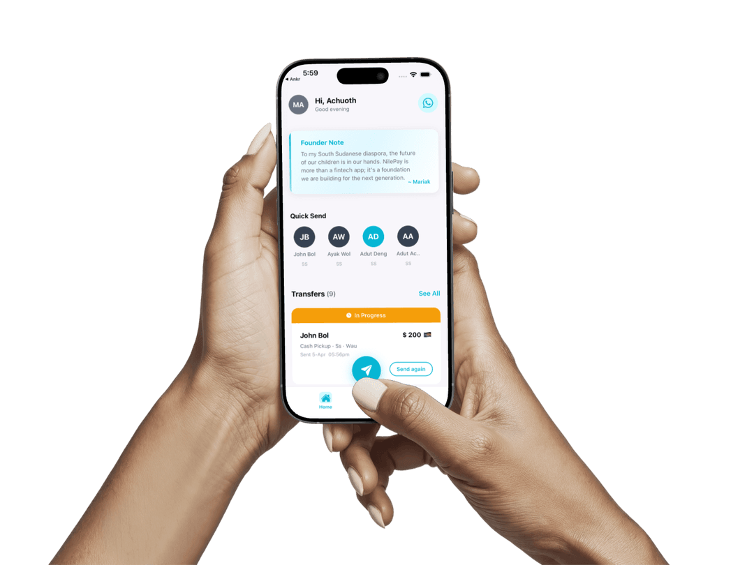 NilePay mobile app interface